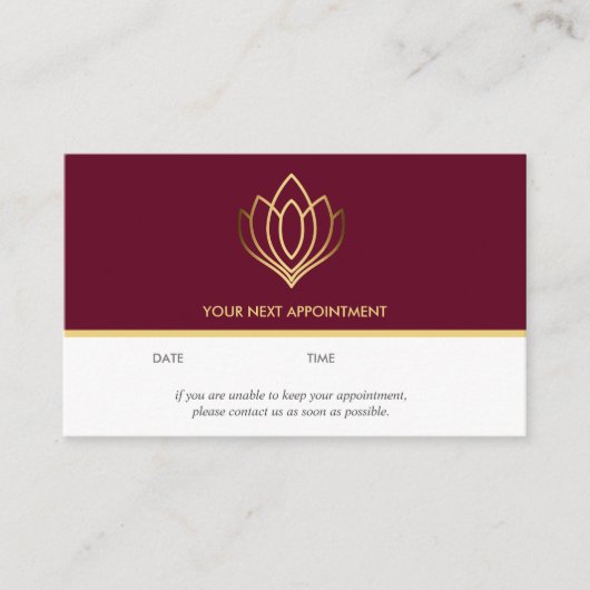 Gold Lotus logo | Ruby | wellnessmassageyoga Visitekaartje (Voorkant)