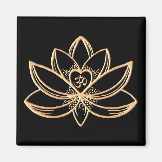 Gold Lotus  Magneet (Voorkant)