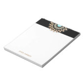 Gold Lotus Mandala Health Therapist Notepad Notitieblok (Linkerzijde)