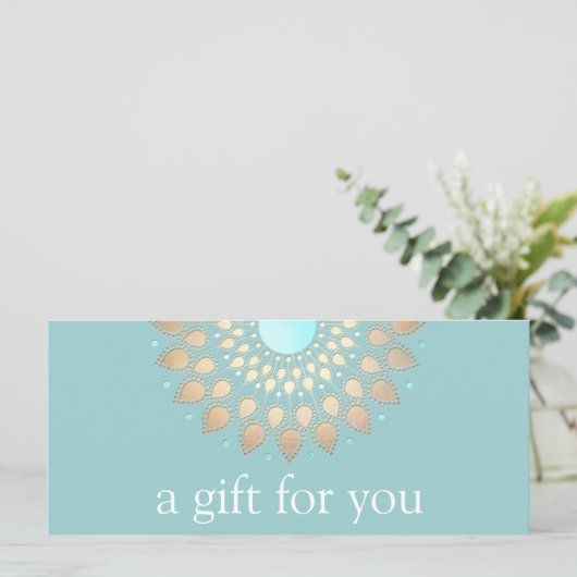 Gold Lotus Mandala Wellness Cadeaubon (Staand voorkant)
