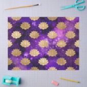 Gold Lotus op ontkoppeling van Paarse melkwegen Tissuepapier (Craft)