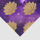 Gold Lotus op ontkoppeling van Paarse melkwegen Tissuepapier (Detail)