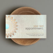 Gold Lotus Salon en Spa Appointment Card Afsprakenkaartje