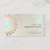 Gold Lotus Salon en Spa Appointment Card Afsprakenkaartje (Voorkant)