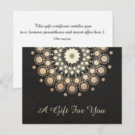 Gold Lotus Salon en Spa Cadeaubon (Voorkant / Achterkant)