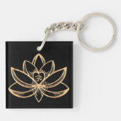Gold Lotus  Sleutelhanger (Achterkant)