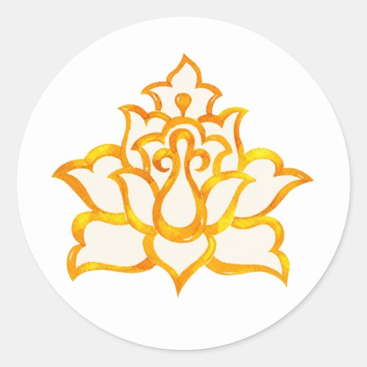Gold Lotus Sticker (Voorkant)
