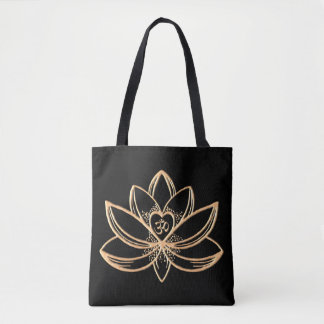 Gold Lotus  Tote Bag