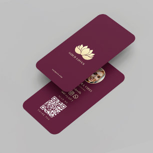 Gold Lotus Wellness Spa Hair Beauty Esthetician Visitekaartje
