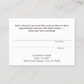 Gold Lotus Yoga en de verwijzingskaart van de Medi Aanbevelingskaartje (Achterkant)