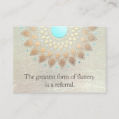 Gold Lotus Yoga en de verwijzingskaart van de Medi Aanbevelingskaartje (Voorkant)