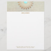 Gold Lotus Yoga en Meditation Teacher Health Spa Gepersonaliseerd Briefhoofd (Voorkant)