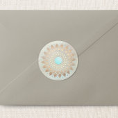 Gold Lotus Yoga en Meditation Teacher Health Spa Ronde Sticker