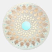 Gold Lotus Yoga en Meditation Teacher Health Spa Ronde Sticker (Voorkant)