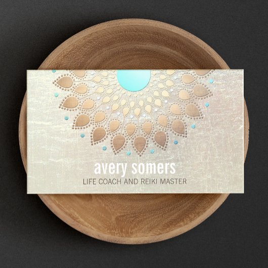 Gold Lotus Yoga en Meditation Teacher Health Spa Visitekaartje