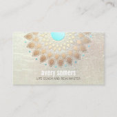 Gold Lotus Yoga en Meditation Teacher Wellness Visitekaartje (Voorkant)