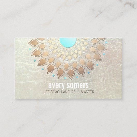 Gold Lotus Yoga en Meditation Teacher Wellness Visitekaartje (Voorkant)