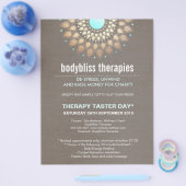 Gold Lotus Yoga Holistic Health Therapist Flyer (Enkel)