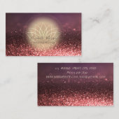 Gold Lotus Yoga Instructor Bokeh Visitekaartje (Voorkant / Achterkant)