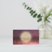 Gold Lotus Yoga Instructor Bokeh Visitekaartje (Staand voorkant)