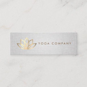Gold Lotus Yoga Instructor Gray Mini Visitekaartje