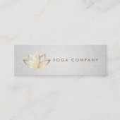Gold Lotus Yoga Instructor Gray Mini Visitekaartje (Voorkant)