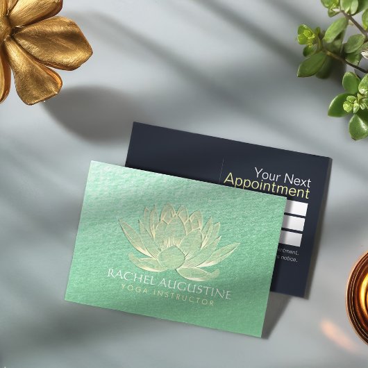 Gold Lotus Yoga Meditation Instructor Benoeming Afsprakenkaartje