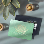 Gold Lotus Yoga Meditation Instructor Benoeming Afsprakenkaartje