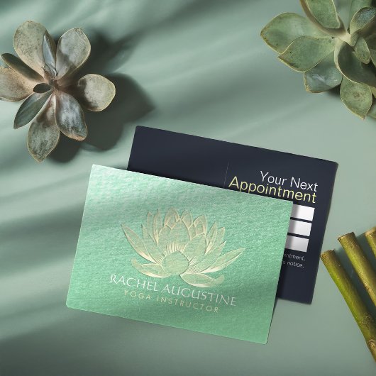Gold Lotus Yoga Meditation Instructor Benoeming Afsprakenkaartje