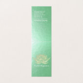Gold Lotus Yoga Meditation Instructor Prijslijst Visitekaartje (Buitenkant ongevouwen)