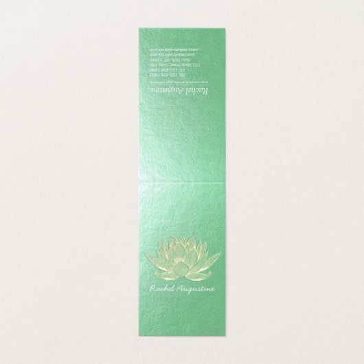 Gold Lotus Yoga Meditation Instructor Prijslijst Visitekaartje (Buitenkant ongevouwen)