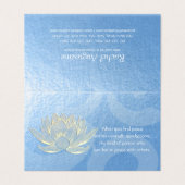 Gold Lotus Yoga Meditation Instructor Prijslijst Visitekaartje (Buitenkant ongevouwen)