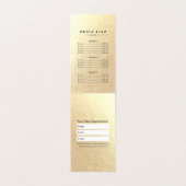 Gold Lotus Yoga Meditation Instructor Prijslijst Visitekaartje (Binnenkant ongevouwen)