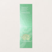 Gold Lotus Yoga Meditation Instructor Prijslijst Visitekaartje (Buitenkant ongevouwen)