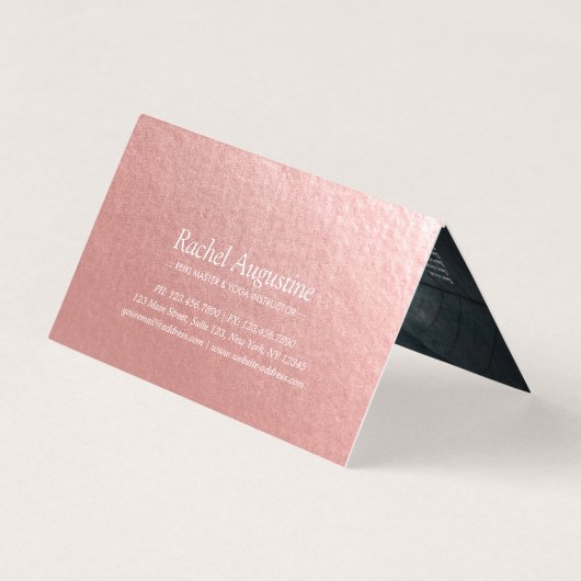 Gold Lotus Yoga Meditation Instructor Prijslijst Visitekaartje (Achterkant)