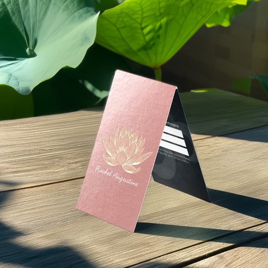 Gold Lotus Yoga Meditation Instructor Prijslijst Visitekaartje
