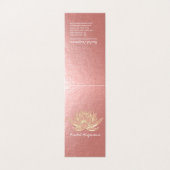 Gold Lotus Yoga Meditation Instructor Prijslijst Visitekaartje (Buitenkant ongevouwen)