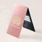 Gold Lotus Yoga Meditation Instructor Prijslijst Visitekaartje (Voorkant)
