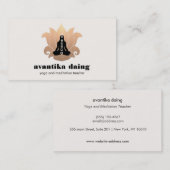 Gold Lotus Yoga Meditation Pose Chakra Visitekaartje (Voorkant / Achterkant)