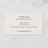 Gold Lotus Yoga Meditation Pose Chakra Visitekaartje (Achterkant)