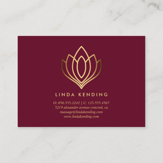 Gold Lotus yoga | Ruby Bedankt voor uw aankoop Informatiekaartje (Achterkant)