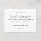 Gold Lotus yoga | Ruby Bedankt voor uw aankoop Informatiekaartje (Voorkant)