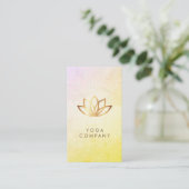 Gold Lotus Yoga Verticaal Visitekaartje (Staand voorkant)