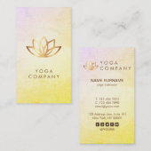 Gold Lotus Yoga Verticaal Visitekaartje (Voorkant / Achterkant)