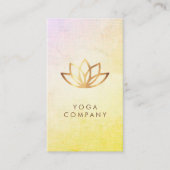 Gold Lotus Yoga  Verticaal Visitekaartje (Voorkant)