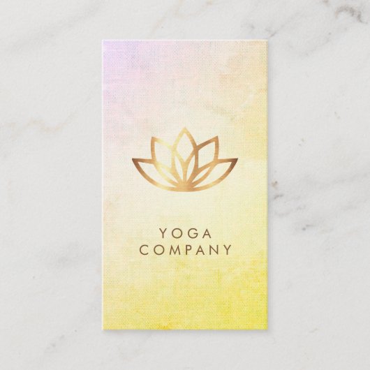 Gold Lotus Yoga Verticaal Visitekaartje (Voorkant)