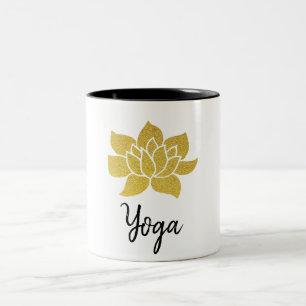 *~* Gold Lotus Yoga Yogi Golden Lotus Tweekleurige Koffiemok