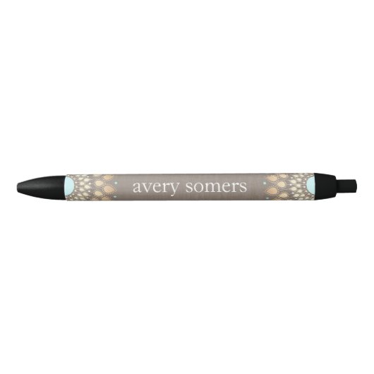 Gold Lotus Zwarte Inkt Pen (Voorkant)