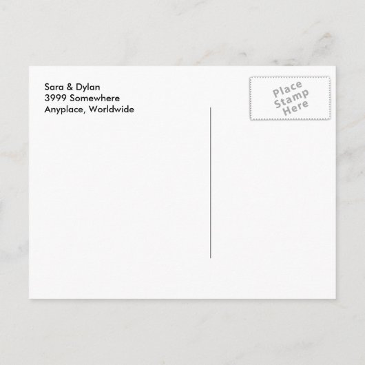 Gold Love and Hearts Save the Date Briefkaart (Achterkant)