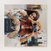 Gold Love Brush Script Overlay Couple Couple Photo Legpuzzel (Horizontaal)